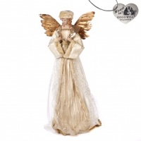 Статуэтка Ангел с перьями, кремовый-золото